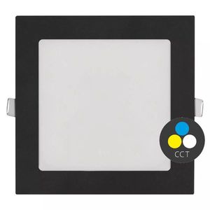 EMOS Černý vestavný LED panel hranatý 170 x 170mm 12, 5W CCT Premium ZD2333 obraz