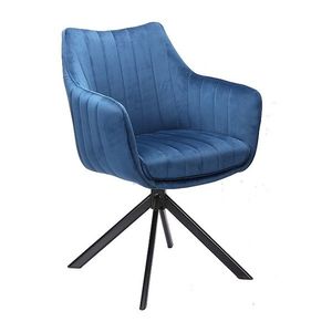 Kasvo ALZA (AZALIA) židle (S) nohy černé / látka bluvel 86 modrá obraz