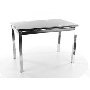 Kasvo GIDO 17 stůl jídelní 110(170)x74 (S) Deska šedá skleněná / nohy chromované obraz