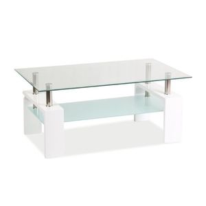 Kasvo ISA (LISA) BASIC II konferenční stůl 110x60 (S) sklo / noha barva bílá lakovaná obraz