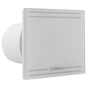 SAPHO GLASS koupelnový ventilátor axiální, 8W, potrubí 100, bílá GS101 obraz