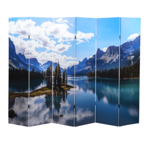 Paraván horské jezero Dekorhome 244x180 cm (6-dílný) obraz