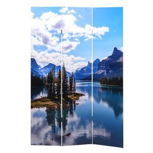 Paraván horské jezero Dekorhome 121x180 cm (3-dílný) obraz