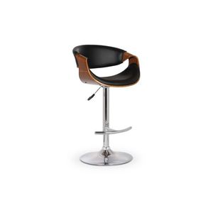 Barová židle CATAXA, ořech/černá obraz
