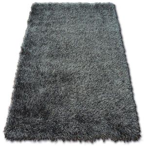 Dywany Lusczow Kusový koberec LOVE SHAGGY černý, velikost 60x110 obraz