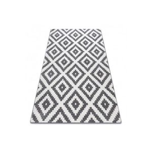 Dywany Lusczow Kusový koberec SKETCH PATRICK bílý / šedý - čtverce, velikost 160x220 obraz
