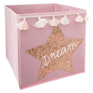 DekorStyle Textilní koš na hračky Dream růžový obraz