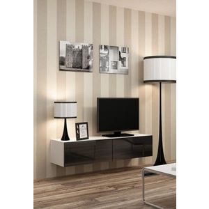 HALMAR TV stolek VIGO 140 cm bílý/černý obraz