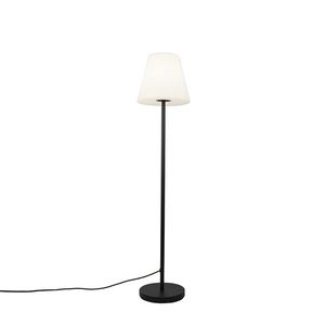Venkovní stojací lampa černá s bílým odstínem 35 cm IP65 - Virginie obraz