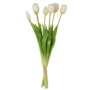 Kytice 7ks bílých realistických tulipánů Tulips - 45cm 32902 obraz