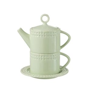 Zelený keramický Tea for One Hella Pastel Green - 18*16*22 cm 34669 obraz