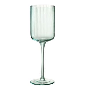 Mentolová sklenička na víno s vroubkováním Ralph - Ø7*23cm / 370ml 30631 obraz