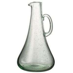 Zelený skleněný džbán s bublinkami Yones L - 19*19*34cm 32036 obraz