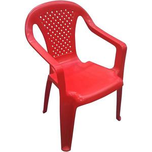 Dětská plastová židlička, červená obraz