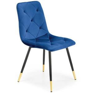 Židle K438 látka velvet/kov tmavě modráowy obraz