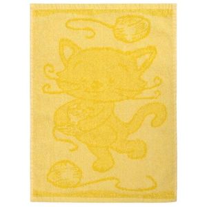 Profod Dětský ručník Cat yellow, 30 x 50 cm obraz