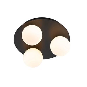 Moderní koupelnové stropní svítidlo černé 3-světlo - Cederic obraz