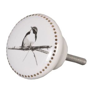 Keramická úchytka s ptáčkem - Ø 4 cm 62344 obraz