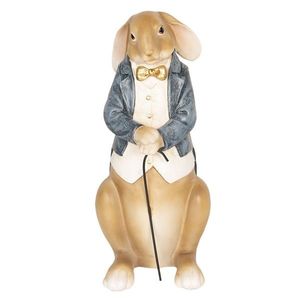 Dekorace králík s vycházkovou holí - 16*13*32 cm 6PR2601 obraz
