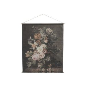 Nástěnná vintage mapa s květy Floral print VI - 124*145cm 22023200 (22232-00) obraz