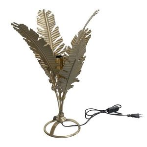 Bronzová antik stolní lampa s listy Leaves - 38*33*55 cm/ E27/ 40W 71088613 obraz
