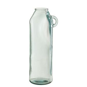 Skleněná váza z recyklovaného skla s ouškem Weny - 14*14*45cm 32775 obraz