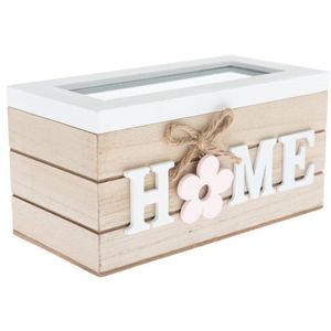 Krabička Home, dřevěná obraz