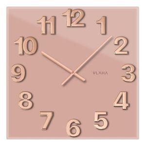 Vlaha VCT1108 skleněné hodiny 40 x 40 cm, růžová obraz