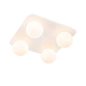 Moderní koupelnové stropní svítidlo bílé čtvercové 4-světlo - Cederic obraz