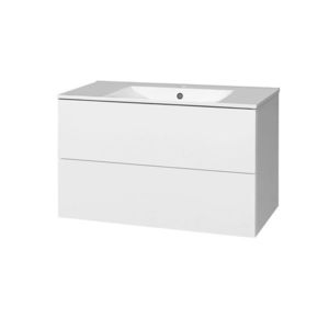 MEREO Aira, koupelnová skříňka s keramickým umyvadlem 101 cm, bílá CN712 obraz