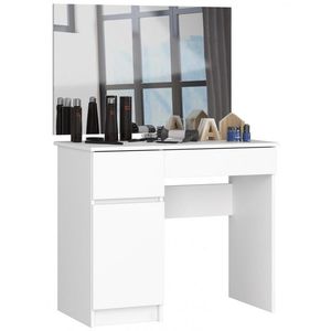 Ak furniture Kosmetický stolek se zrcadlem P-2 90x50 cm bílý levý obraz