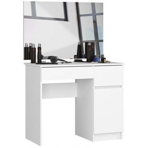 Ak furniture Kosmetický stolek se zrcadlem P-2 90x50 cm bílý pravý obraz