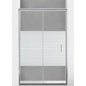Sprchové dveře MEXEN Apia 95 cm stříbrno-bílé obraz
