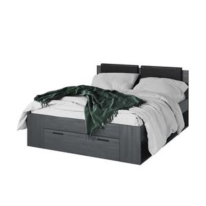 ZANDER postel 160x200 cm, dub carbon obraz