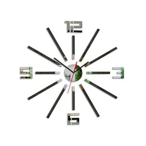 Moderní nástěnné hodiny SHEEN WENGE (nalepovací hodiny na stěnu) obraz