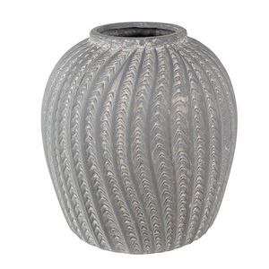 Šedá cementová dekorativní váza M - Ø 20*20 cm 6TE0485M obraz