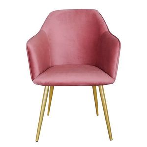 Růžová jídelní židle se zlatými nohami Gilda - 58*56*83 cm 50555P obraz