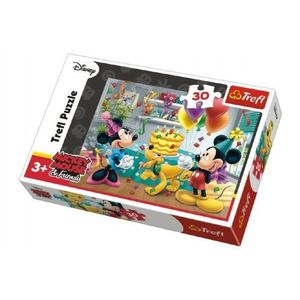 Puzzle Mickey a Minnie slaví narozeniny Disney 27x20cm 30 dílků v krabičce 21x14x4cm obraz