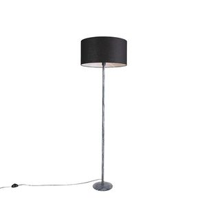 Stojací lampa šedá s černým odstínem 50 cm - Simplo obraz