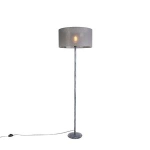 Stojací lampa šedá se šedým odstínem 50 cm - Simplo obraz