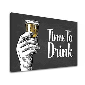 Obraz na zeď s textem Time to drink (moderní obrazy s textem) obraz