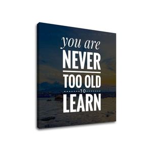 Motivační obraz na zeď You are never too old (obrazy s textem) obraz