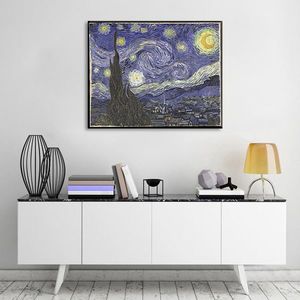 Obraz na plátně Vincent van Gogh - Hvězdná noc (reprodukce obrazů) obraz
