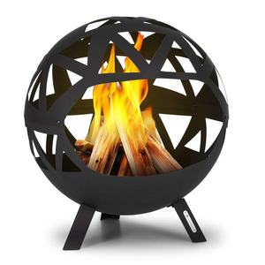 Blumfeldt Colima, ohniště, Ø 66 cm, kulovité, s roštem na dřevěné uhlí a popelníkem, geometrický tvar obraz