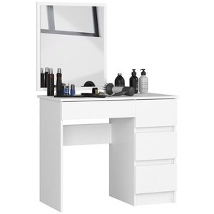 Ak furniture Kosmetický stolek se zrcadlem T-6 90x50 cm bílý pravý obraz