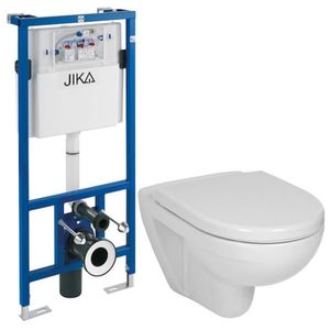 předstěnový instalační systém bez tlačítka + WC JIKA LYRA PLUS + SEDÁTKO DURAPLAST H895652 X LY6 obraz