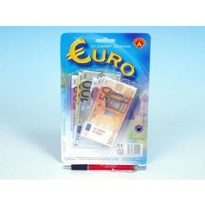 Eura peníze do hry na kartě 15x16cm obraz