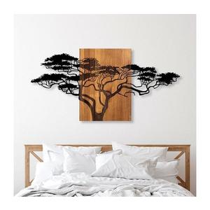 Nástěnná dekorace 70x144 cm strom dřevo/kov obraz