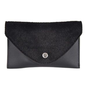 Černá kabelka s chlupatým víkem na pásek do pasu - 17*11/110 cm JZWB0001Z obraz