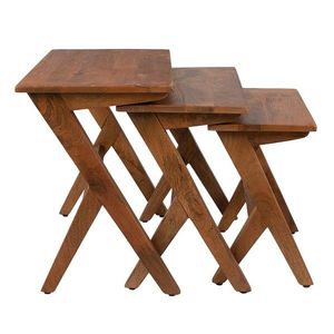 Set 3ks odkládací dřevěný stolek Rammia - 54*35*51 / 47*30*46 / 40*25*41 cm 50741 obraz